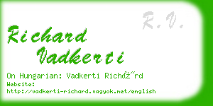 richard vadkerti business card